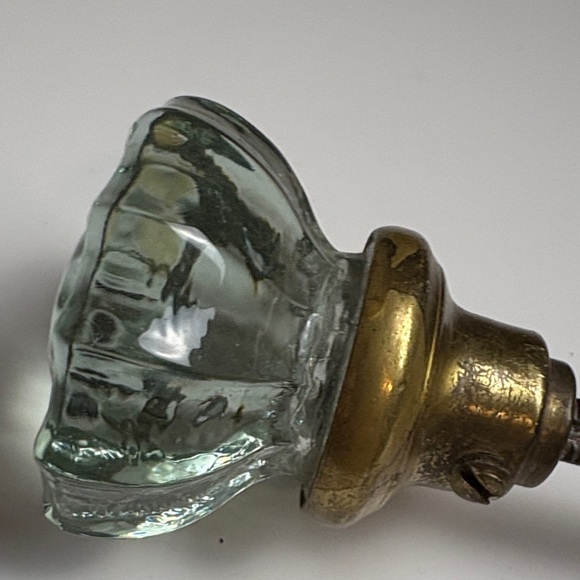 Vintage Glass and Brass Door Knob - Picture 13 of 14